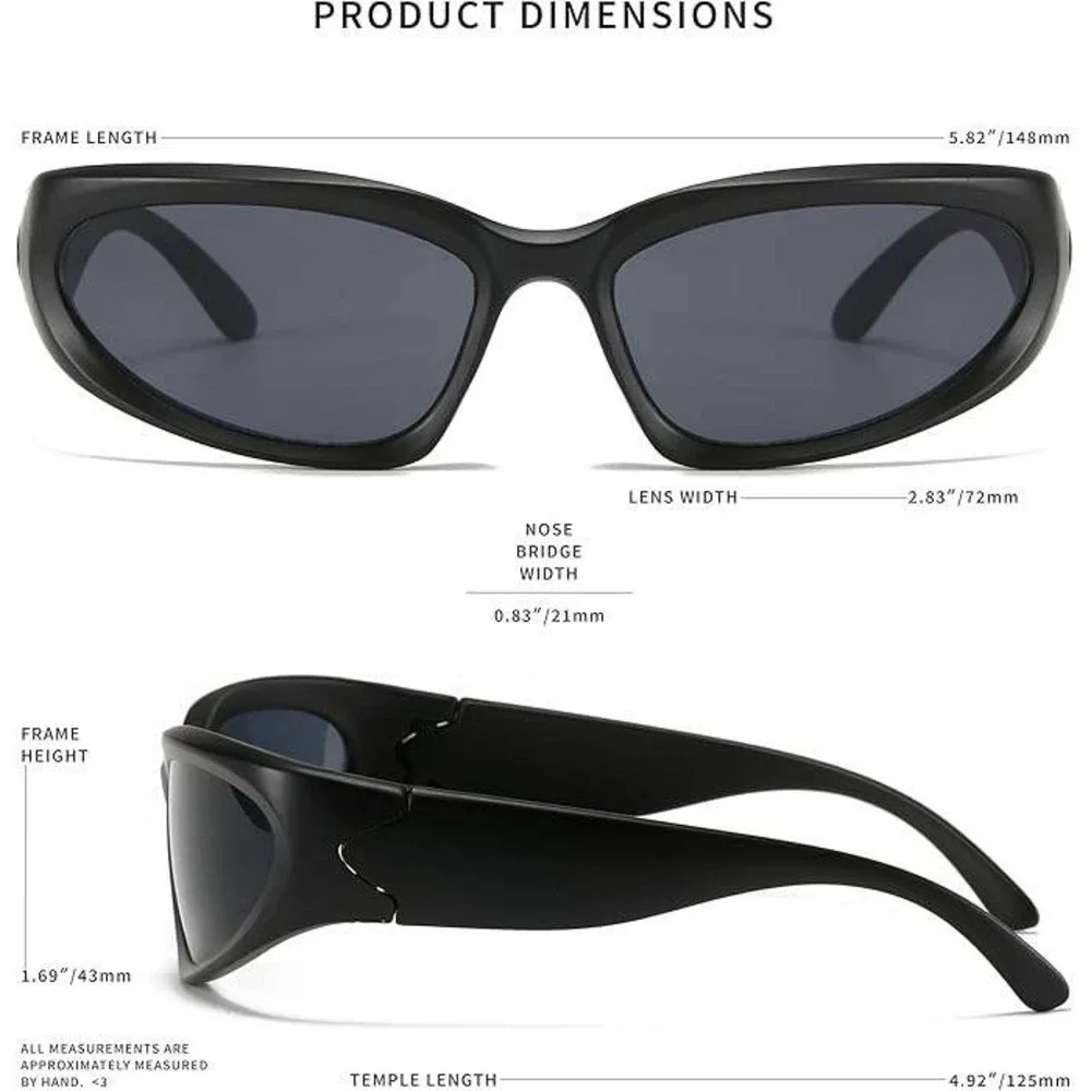 Square Sunglasses White Frame Black‎ Lens 100% UV Protection Street Wear Fishing